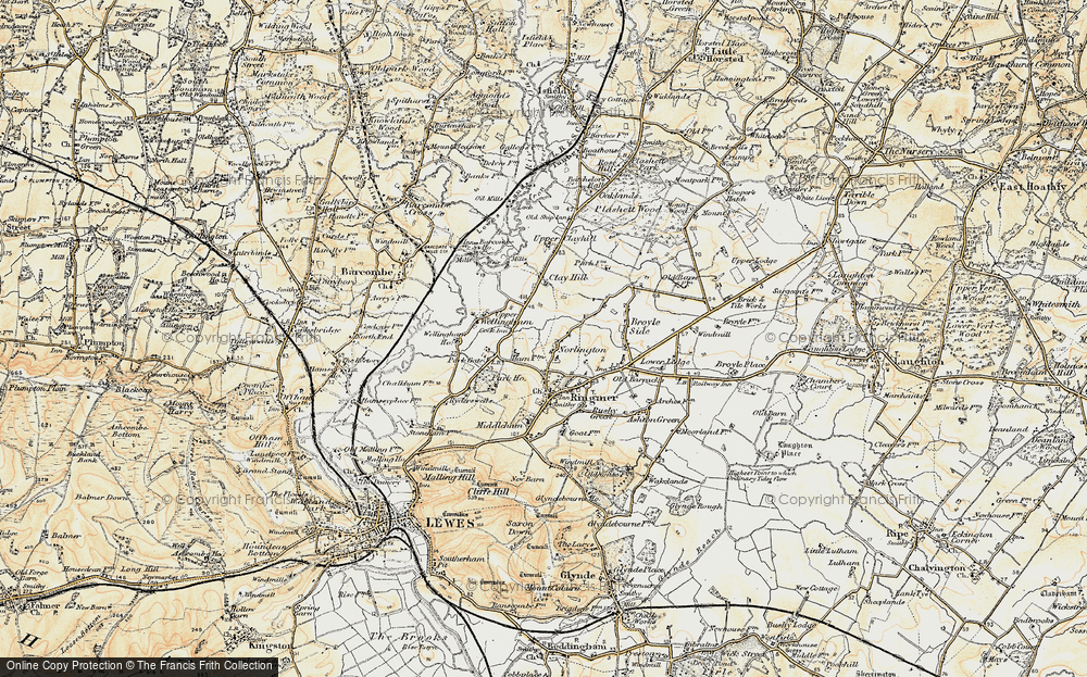 Old Map of Norlington, 1898 in 1898