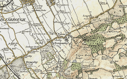 Old map of Normanby in 1903-1904