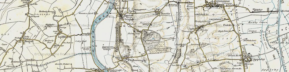 Old map of Normanby in 1903