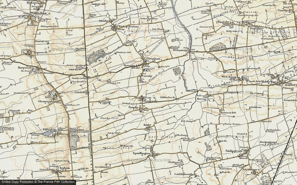 Old Map of Normanby-by-Spital, 1903 in 1903