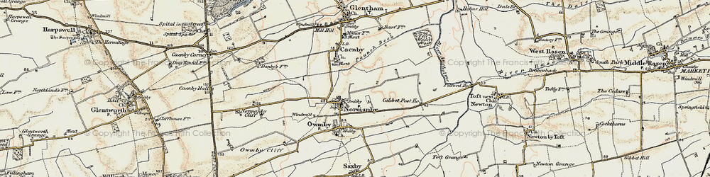 Old map of Normanby-by-Spital in 1903