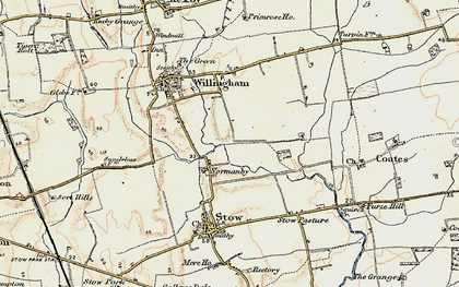 Old map of Normanby by Stow in 1902-1903