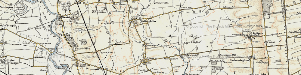 Old map of Normanby by Stow in 1902-1903