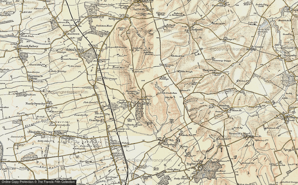 Old Map of Normanby le Wold, 1903-1908 in 1903-1908