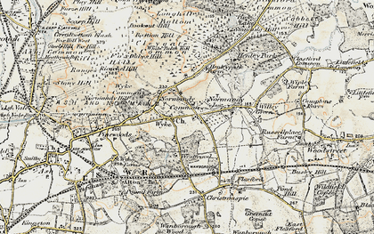 Old map of Normandy in 1898-1909