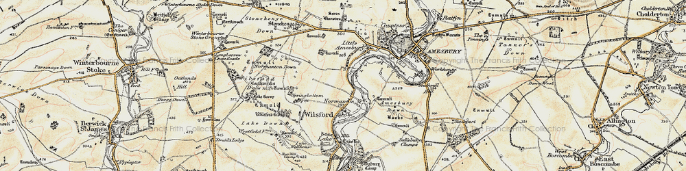 Old map of Normanton in 1897-1899