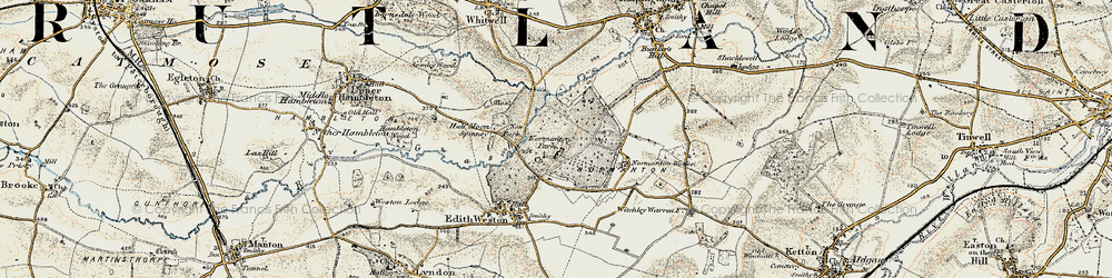 Old map of Normanton in 1901-1903