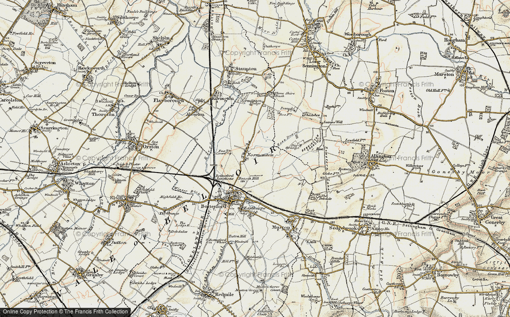 Old Map of Normanton, 1902-1903 in 1902-1903