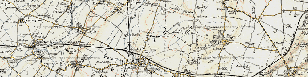 Old map of Normanton in 1902-1903