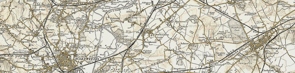 Old map of Normanton in 1903