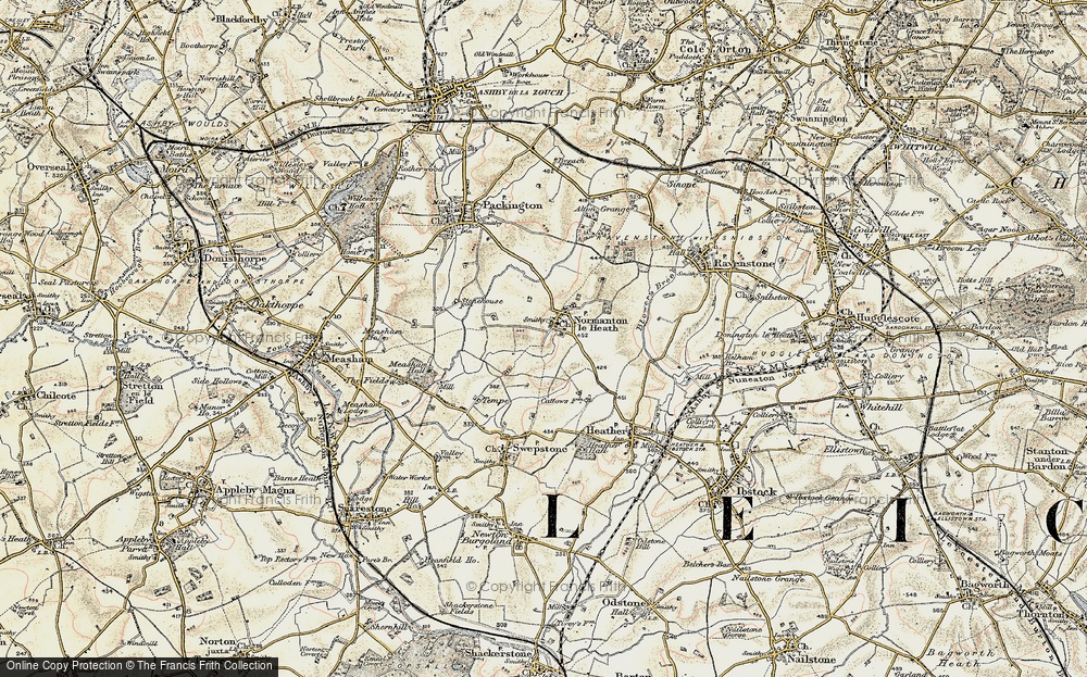 Old Map of Normanton le Heath, 1902-1903 in 1902-1903