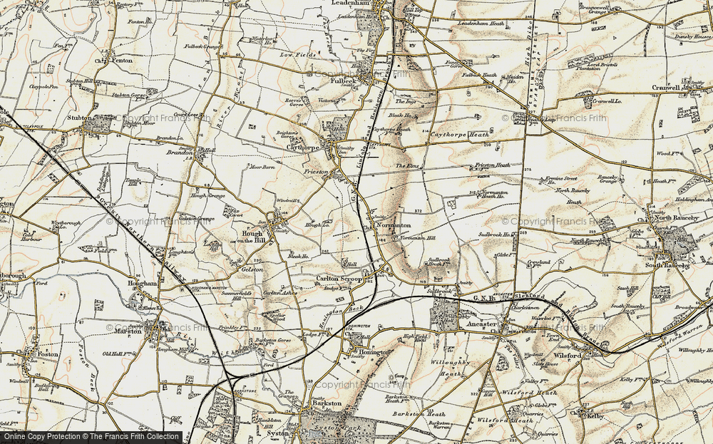 Old Map of Normanton-on-Cliffe, 1902-1903 in 1902-1903