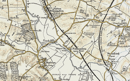 Old map of Normanton on Soar in 1902-1903