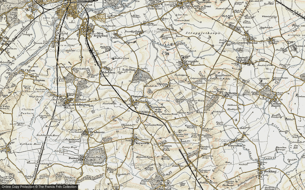 Old Map of Normanton-on-the-Wolds, 1902-1903 in 1902-1903