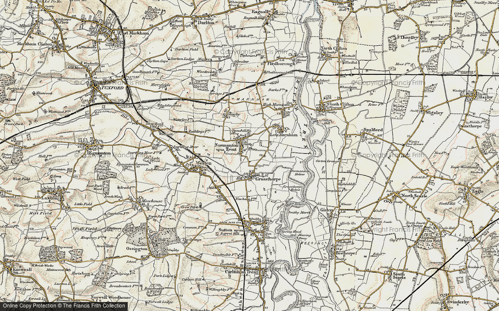 Old Map of Normanton on Trent, 1902-1903 in 1902-1903