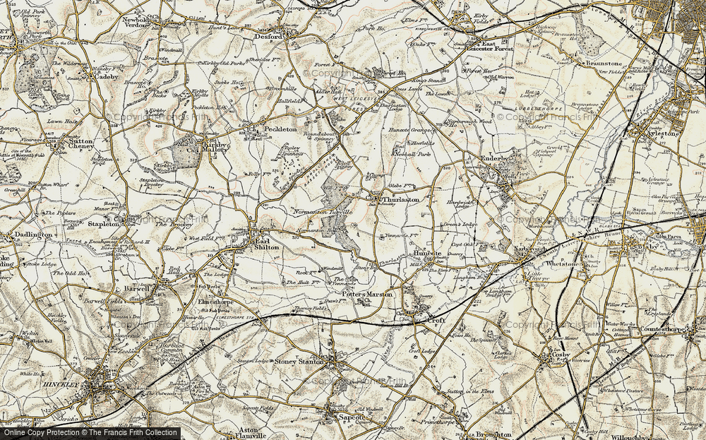 Old Map of Normanton Turville, 1901-1903 in 1901-1903