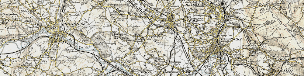 Old map of Norristhorpe in 1903