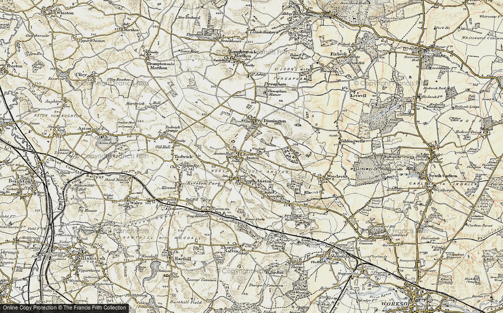 Old Map of North Anston, 1902-1903 in 1902-1903