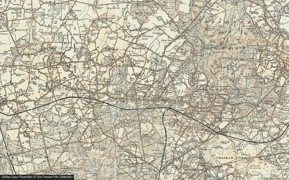 Old Map of North Ascot, 1897-1909 in 1897-1909