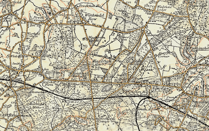 Old map of North Ascot in 1897-1909