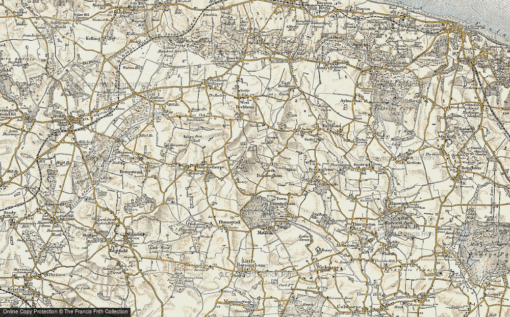 Old Map of North Barningham, 1901-1902 in 1901-1902