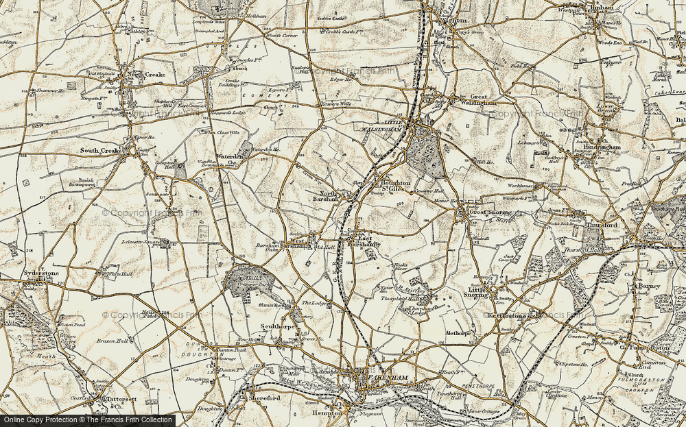Old Map of North Barsham, 1901-1902 in 1901-1902