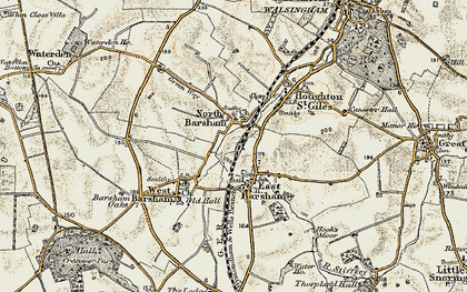 Old map of North Barsham in 1901-1902