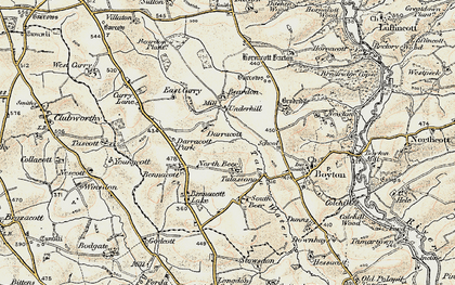 Old map of Beardon in 1900