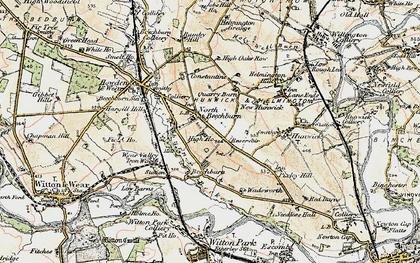 Old map of Beechburn Beck in 1903-1904