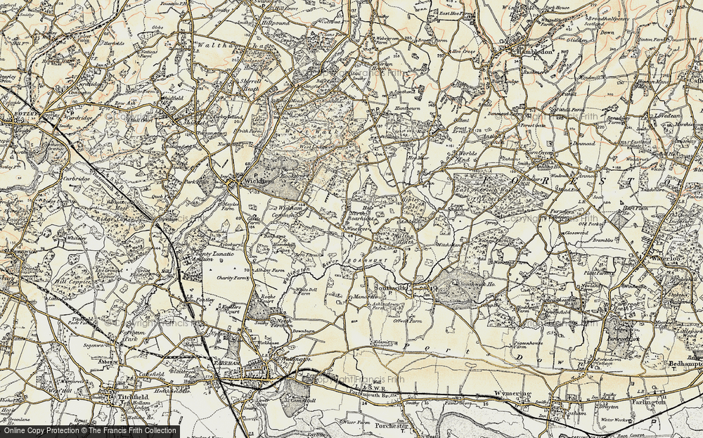 Old Map of North Boarhunt, 1897-1899 in 1897-1899