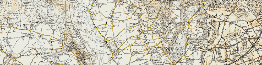 Old map of North Bockhampton in 1897-1909