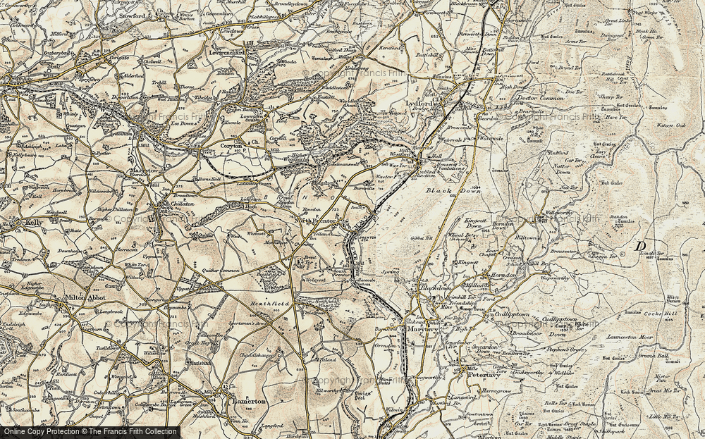 Old Map of North Brentor, 1899-1900 in 1899-1900