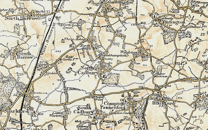 Old map of North Cadbury in 1899