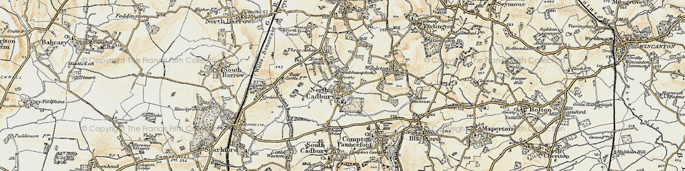 Old map of North Cadbury in 1899