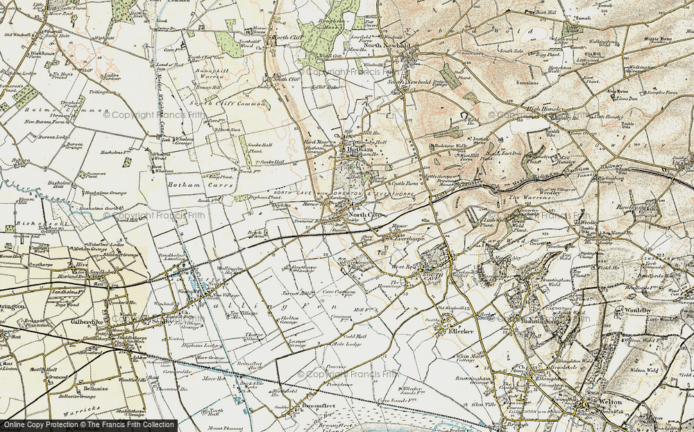 Old Map of North Cave, 1903 in 1903