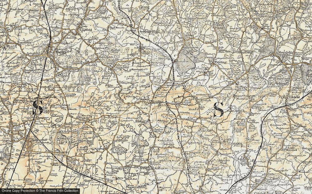 Old Map of North Chailey, 1898 in 1898