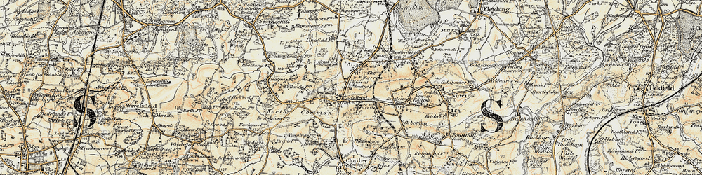 Old map of North Chailey in 1898