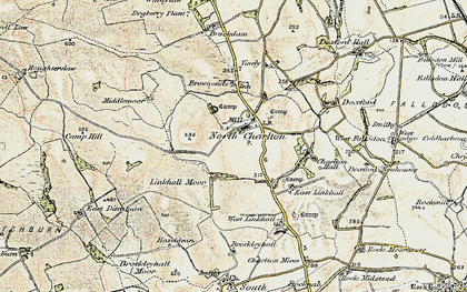 Old map of Brownieside in 1901-1903