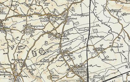 Old map of North Cheriton in 1899
