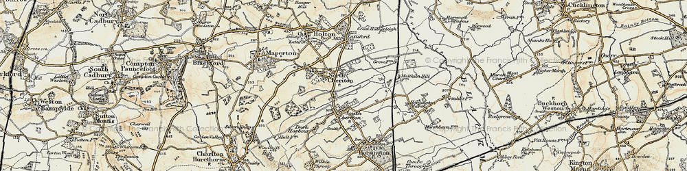 Old map of North Cheriton in 1899