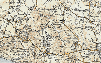 Old map of North Chideock in 1898-1899