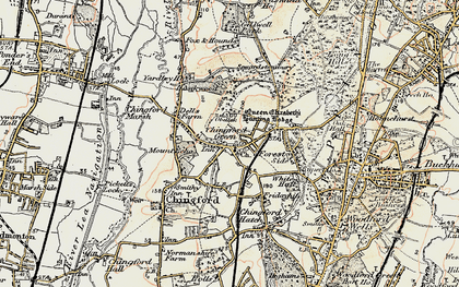 Old map of North Chingford in 1897-1898