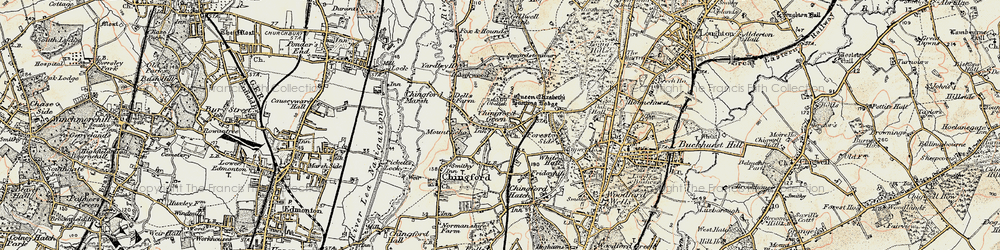 Old map of North Chingford in 1897-1898