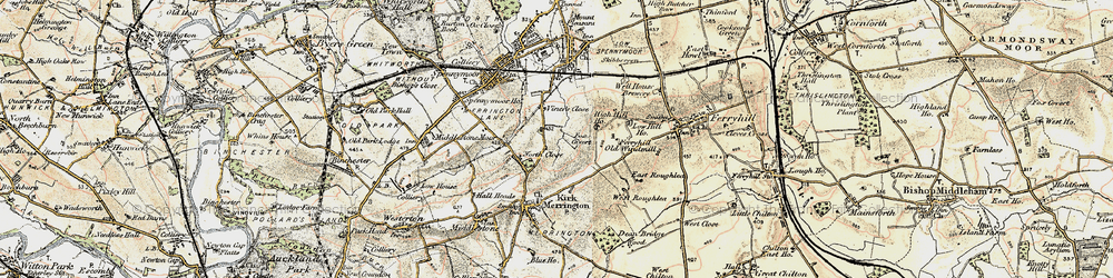 Old map of North Close in 1903-1904