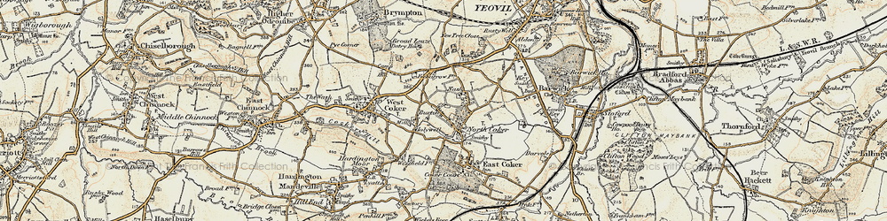 Old map of North Coker in 1899