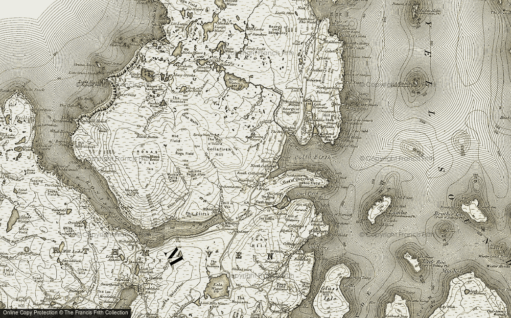Old Map of North Collafirth, 1912 in 1912
