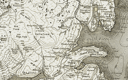 Old map of North Collafirth in 1912