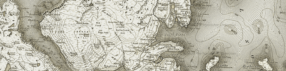 Old map of Burn of Ola's Loch in 1912