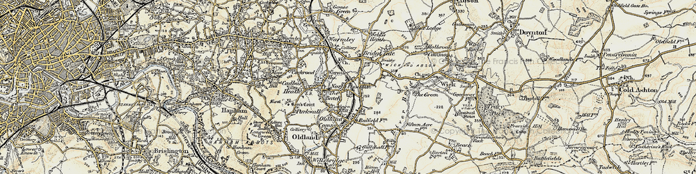 Old map of North Common in 1899
