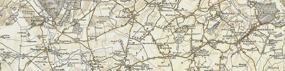 Old map of North Common in 1901